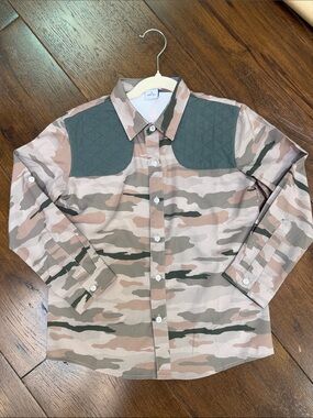 Blue Quail - Boys Classic Camo Long Sleeve Button-Up Shirt - Size: 6Y